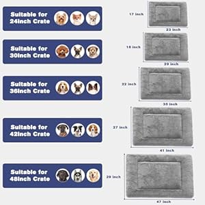   Washable-Dog-Crate-Bed-for-Large-Sized-Dog-Comfort-Dog-Crate-Pad-Mat-Fit-in-Metal-Crate-Kennel-Pad-Mat-with-Non-Skid-Bottom-Light-Grey-35x22-Inch