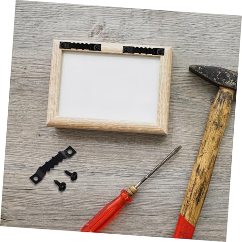 Image of Operitacx 100pcs Metal Frame Hangers Kit Picture Framing Supplies Screw Backing Clips for Wall Art Home Office