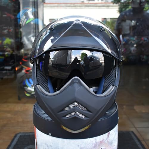Capacete Justiceiro Aberto Peels Mirage Preto Fosco Queixeira (60)