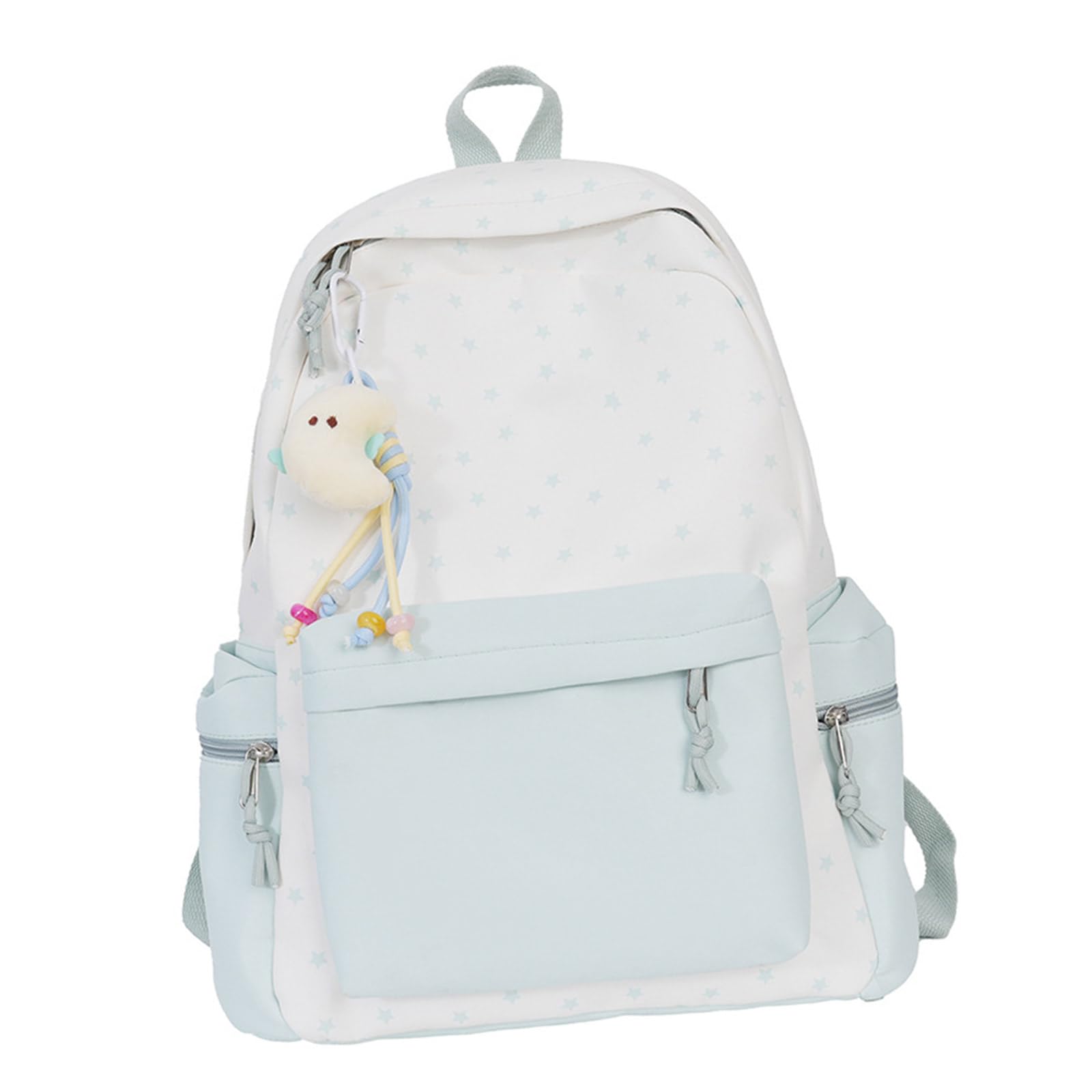 Xjdzineq Student School Bag Travel Backpack Large Capacity Casual Daypacks Star Print Aesthetic Laptop Student School