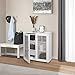 KB Designs White Accent Storage Kitchen Cabinet, Sideboard Buffet for Living Room, Home Office
