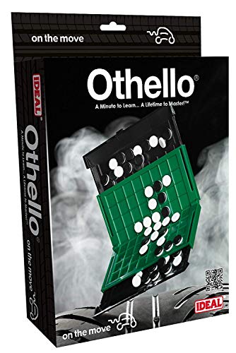 John Adams Ideal Othello On the Move travel game: A minute to learn a lifetime to master Family Strategy Game For 2 Players Ages 7+ Multicolor