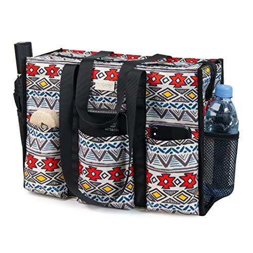 Image of TOPDesign Utility Water Resistant Tote Bag with 13 Pockets, Top Zipper Closure & Thick Bottom Support, for Working Women
