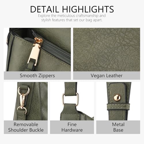 Image of TANTOMI Hobo Crossbody Bags for Women Vegan Leather Purses and Handbags Bucket Bags Ladies Shoulder Purses for Everyday