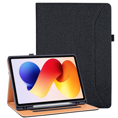 Vakarey für Redmi Pad 2 Pro Hülle mit Stifthalter Stoßfest Hülle für Xiaomi Redmi Pad 2 Pro 5G 12.1 Zoll Schwarz