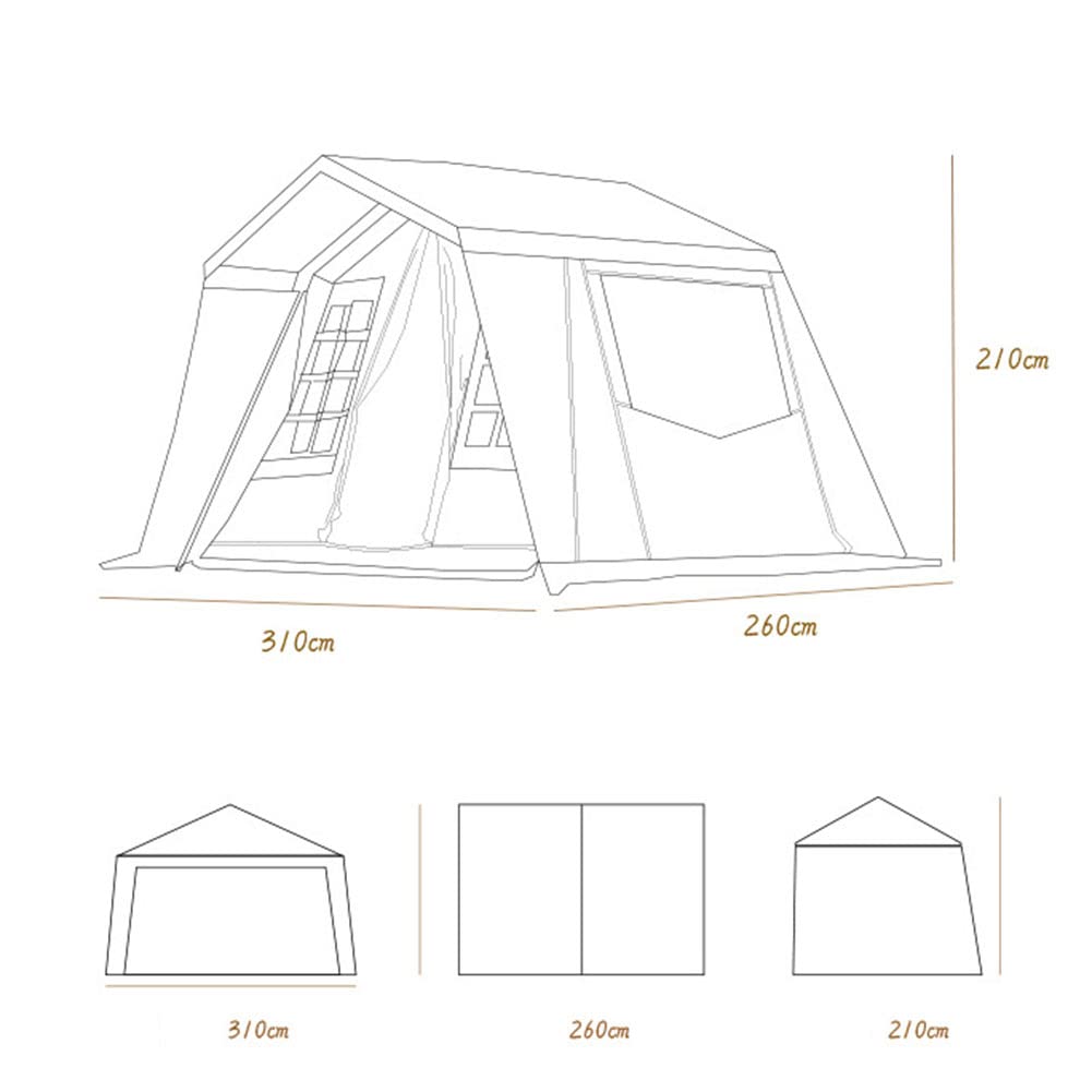 Namiot Gorący, Namiot Zimowy, Tipi,Namiot kempingowy Instant Cabin Tent dla 3-4 osób - rodzinny wodoodporny namiot plecakowy z górnym tropikiem, łatwy w rozkład