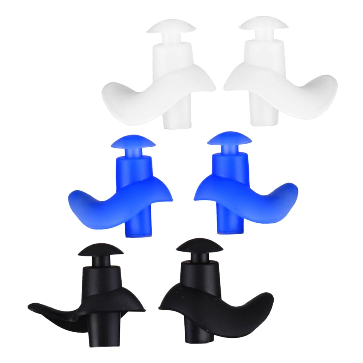 SEWOART Reusable Swimming Earplugs 3 Pairs Silicone Ear Protection for Sports Activities