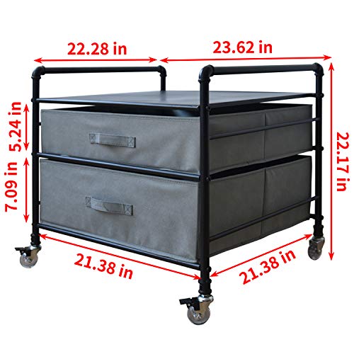 Fridge Stand with Storage, WAYTRIM Kitchen Fridge Stand Mini Fridge