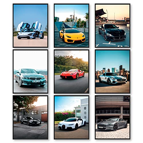 97 Decor Super Car Posters For Boys Room - Modern Car Wall Art Prints, Sport Car Poster For Men, Racing Car Room Decor For Teen Boys Bedroom, Cool Supercars Artwork Pictures Decoration (8X10 Unframed) #TOP22