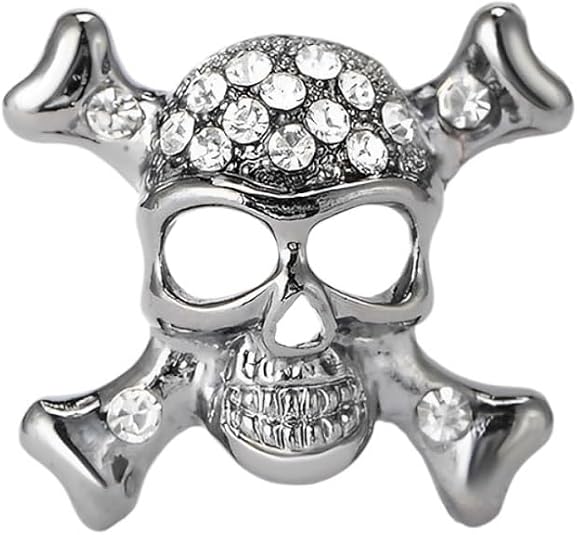 Punk Skull Brooch Pins for Women, Hip Hop Cross Skull Brooch Pin, Halloween Gothic Skull Brooch Lapel Pin, Punk Rock Skull Skeleton Brooches Pins for Women Hat Bag Suit Dress Accessories