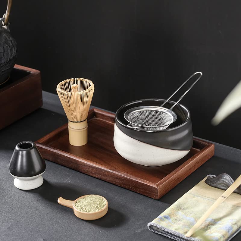 4 Pezzi Set Matcha Giapponese Frusta cucchiaino Set da tè Negozio di Bevande per Interni Strumenti per la Preparazione del tè Accessori Utensili da Cucina
