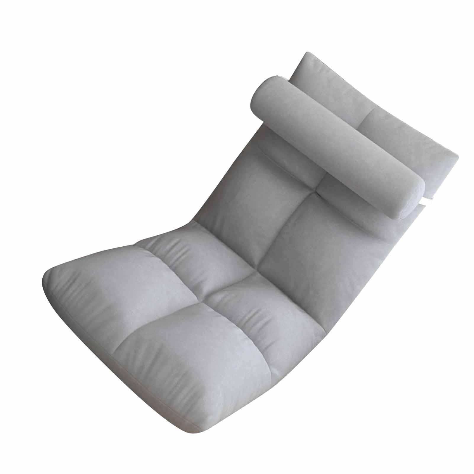 Denash Foldable Floor Lazy Sofa with Lumbar Pillow 5 Adjustable Positions Chaise Lounger Sofa with Back Support Soft