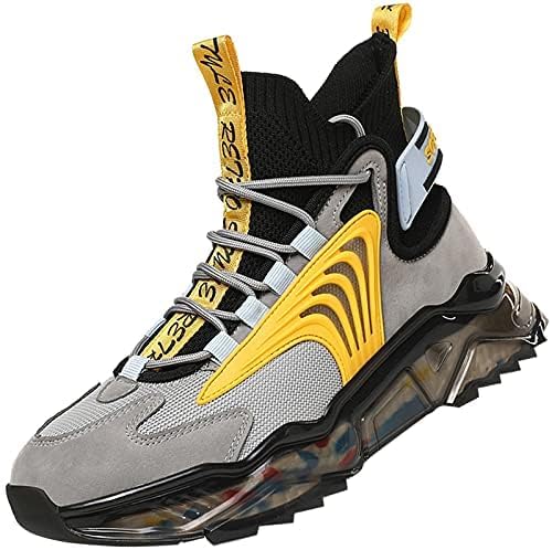 LZDZN Mens Basketball Shoes for Men Sneakers Men's High Top Running Trail Sports Athletic Male Walking Black Beige Grey Size Boys Women Man Boots - Image 4