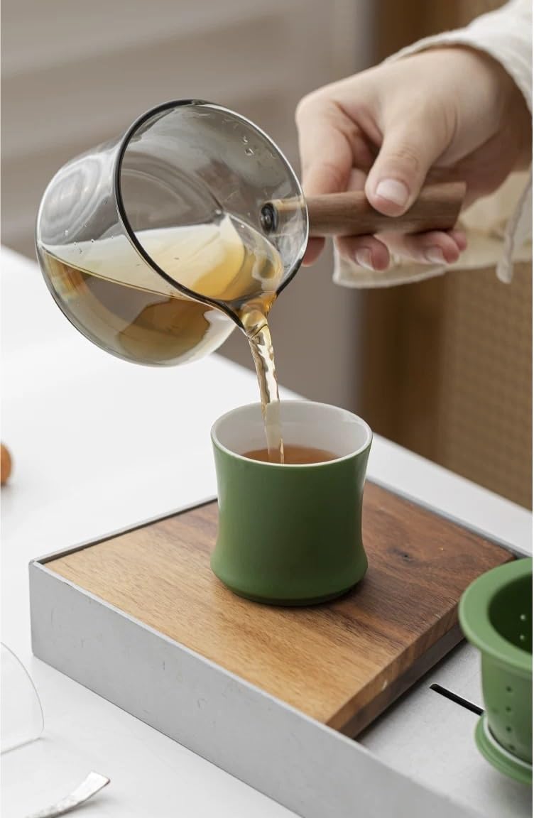 Zestaw Szklanych Czajników O Pojemności 200 Ml | Odporny na wysoką temperaturę zaparzacz do herbaty w stylu chińskim, do herbaty gorącej i mrożonej(Teapot Set)