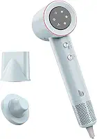 GOKOCO Secador De Cabelo Profissional 110v 127v, 120000 RPM High Speed Hair Dryer 1600W com Display Digital LED e Bocal de ar Magnético, Cinza