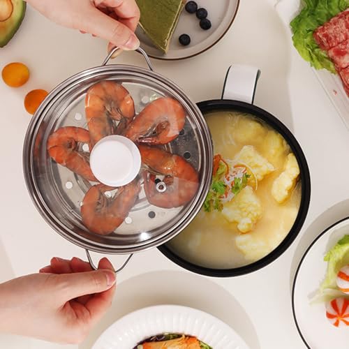 Mini Marmite Electrique: Mini Marmite Electrique Portable, Electrique Multi Cuiseur Vapeur Électrique, 1,8L Marmite Electrique, avec Cuiseur Vapeur en Acier Inoxydable, 600 W, 220 V, Vert – Image 6