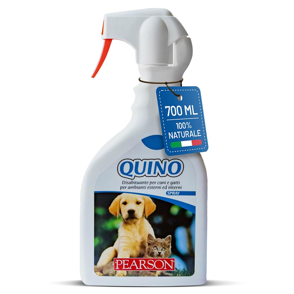 PEARSON Repulsif Chat Exterieur et Intérieur 700ML, Repulsif Chat et Chien, Stop Pipi Chat et Chien, Anti Urine et Anti Marquage Urinaire Chat, Spray Dissuasif Made in Italy
