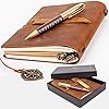 EMCOLLECTION Vintage Journal Leather Bound & Pen Kit Set: Real Antique Style & Handmade W/ Lined Paper & Blank Pages for…