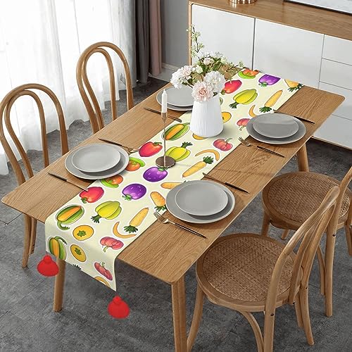 Long chemin de table décoratif pour protéger et embellir les grandes tables en bois