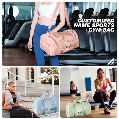 Personalized Sports Duffel Bag, Polyester, 18x8.66x9.4in, Shoe Compartment, Gym, Travel, Outdoor Activities4
