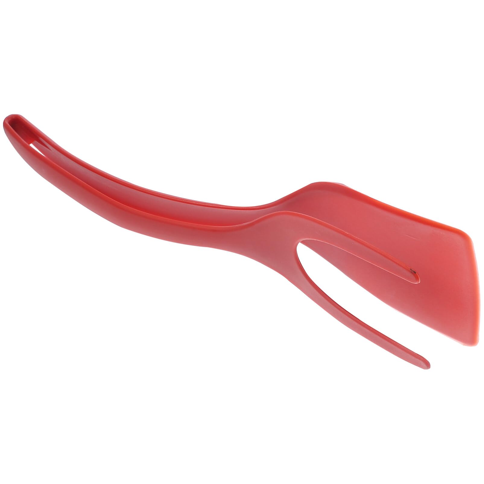 ARTIBETTER2 in 1 Grip and Flip Spatula Tongs Egg Flipper Tong Fish Pancake French Toast Omelet Making Tool Meat Spatula for Home Kitchen Cooking Baking Red