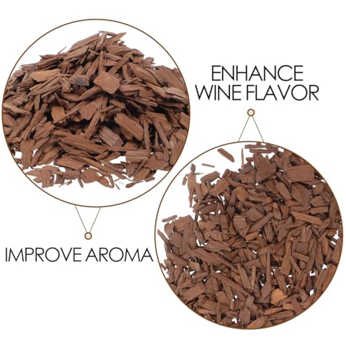 VICASKY Eichenspäne zum Reifen von Whisky und Rotwein : Französische Eichenchips für Hausbrauerei — Premium Eichenholzstücke Barzubehör — Elegante Eichenholzspäne Present für Winzer