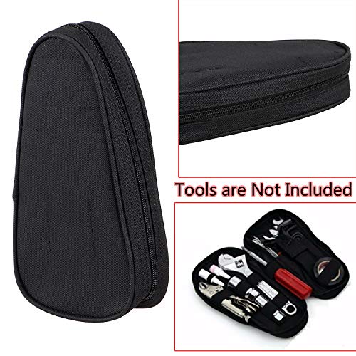 Bolsa de herramienta ovalada negra para motocicleta en nylon para Harley Dyna Softail Touring Electra Glide Road King miniatura 2