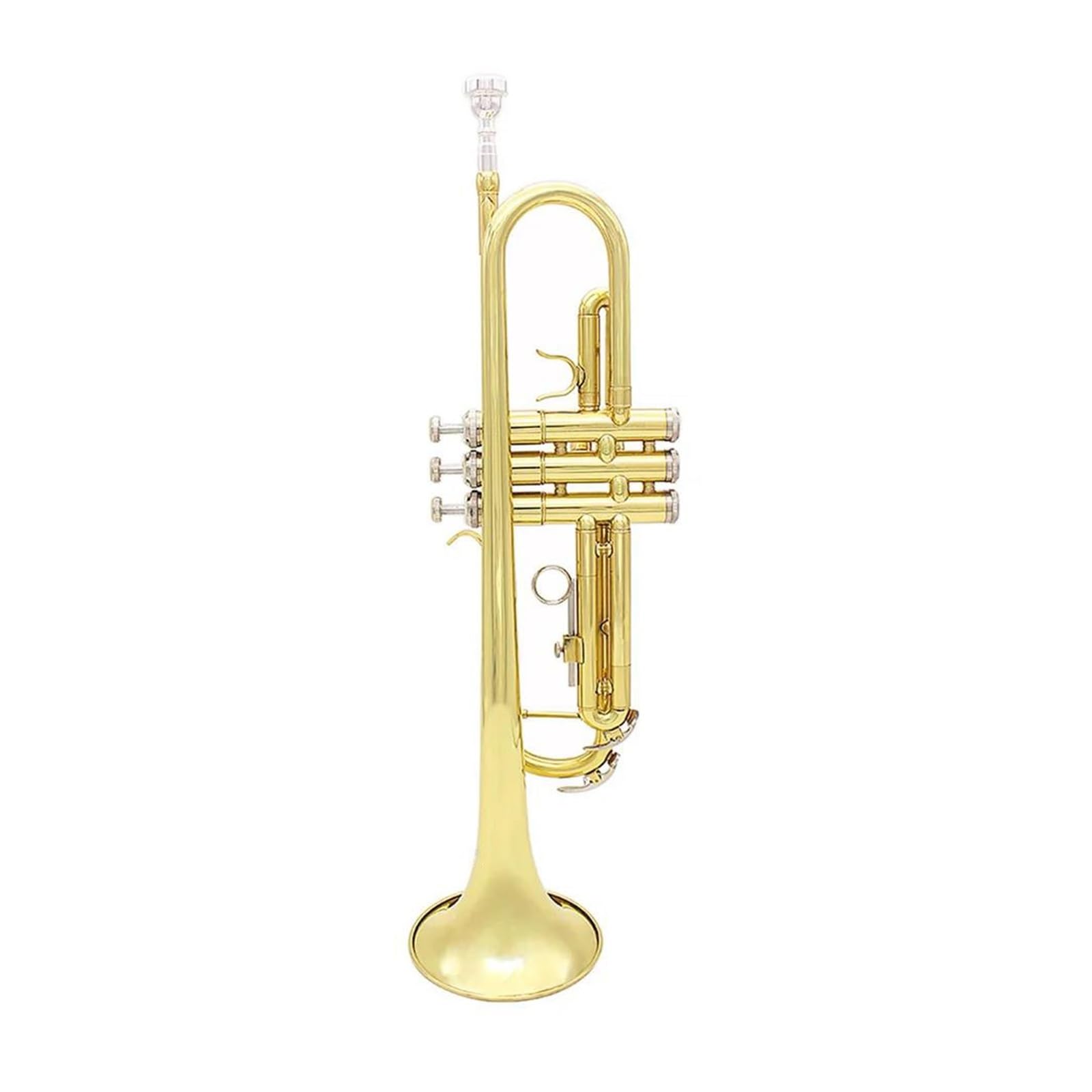 Profesjonalna Trąbka Profesjonalna Trąbka Muzyczna Bb B Płaski Materiał Mosiężny Trompeta Instrument Dęty Z Ustnikiem Akcesoria Do Futerału (Color : Gold)