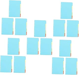 VILLCASE 75 Peças Separador De Índice Separadores De Abas De Página Divisores De Cartão De Índice Abas De Fichário Retrô 6 Divisórias De Fichário Com Abas Pastas De Fichário 6 Abas De Anel