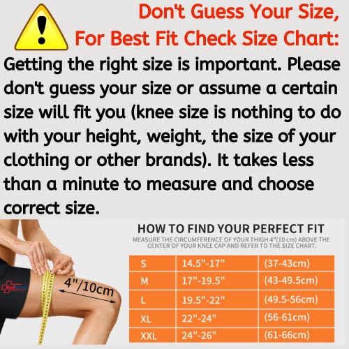 Image of Meditouch Knee Cap Support Brace Compression Sleeve for Men & Women / Meniscus Tear type ACL Arthritis Joint Pain Relief Walking Running Gym Cycling Sports Jogging Workout (XL, 2)