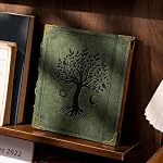 Vintage Scrapbook Album Travel Photo Album with Writing Space 4x6 120 Pockets Photo & 40 Journaling Pages DIY Memory Photo Book Photo Scrapbook Album Kit for Wedding Family Vacation, Green