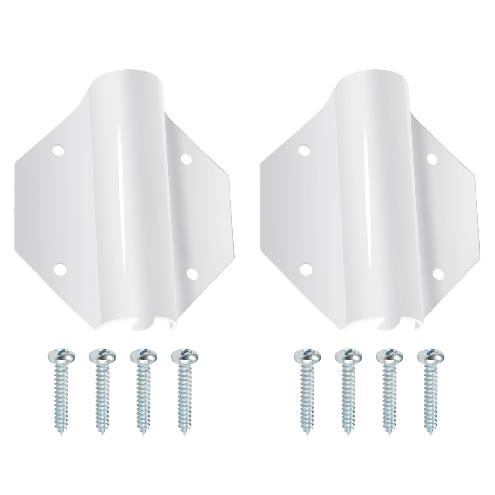 Photo 1 of 2 Pack Side Mount Flag Pole Holder Bracket Accepts a 1" Pole, Metallic Duty Flag Pole Mounting Bracket for Outdoor railings, House porches, Walls, courtyards, Yards, Roofs, Wooden Stakes Other