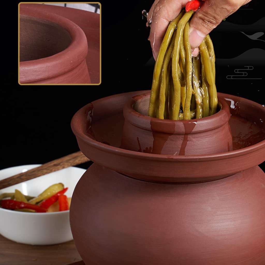 Grande Barattolo per sottaceti Barattolo in Ceramica con Coperchio Kit Tradizionale Pentola con Coperchio a Tenuta stagna Barattolo per sottaceti Barattolo per