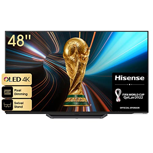 Hisense 48A85H OLED 123cm (48 Zoll) Fernseher, 4K, HDR, Dolby Vision IQ & Atmos, IMAX Enhanced, Filmmaker Mode, 120Hz, Alexa Built-in, Google Assistant, Game Mode Pro, DTS Virtual X, anthrazit [2022 ]