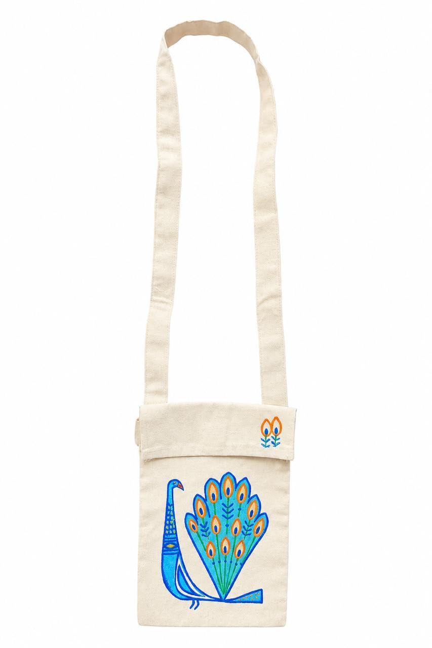 Hand-Painted Canvas Crossbody Sling Bag-image-21