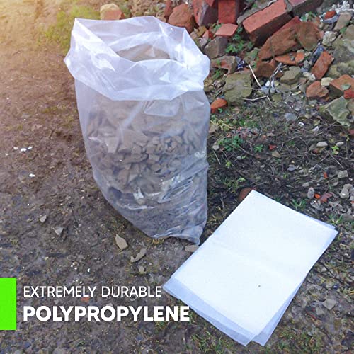Venuscello® Rubble Sacks Heavy Duty | Clear Refuse Builders Bags 36 in x 48 in 250 Gauge Strong and Tear-Resistant - Ideal for Builders, Contractors, Renovation and Garden Waste (10 PC) 5 Venuscello® Rubble Sacks Heavy Duty | Clear Refuse Builders Bags 36 in x 48 in 250 Gauge Strong and Tear-Resistant - Ideal for Builders, Contractors, Renovation and Garden Waste (10 PC) - Image 5