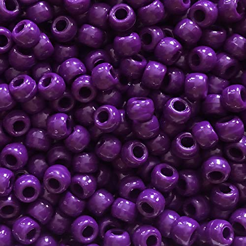 Cuentas de cuervo morado de ciruela, hechas en Estados Unidos, agujero grande de 6 x 9 mm