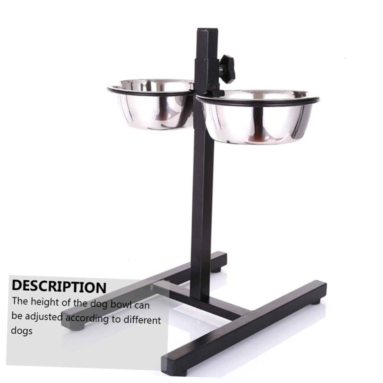 Totority Ciotola per Cani in Acciaio Inox 24 Cm Regolabile Supporto a 4 Gambe Antiscivolo, Mangiatoia Rialzata per Cibo e Acqua, Facile da Pulire, Adatta per Animali Domestici