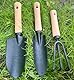 Gartenwerkzeug-Set-Gartenkelle,Gardening Tools Set-Garden Trowel,3 Pcs Gartengeräte-Set Werkzeuge Geschenk für Männer und Frauen, 1 schmale Schaufel, 1 breite Schaufel und 1 Garten Harke Tools Set