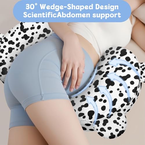 Image of Pregnancy Pillow for Sleeping,Maternity Pillow with Cooling,Maternity Support for Back and Hip Relief,Soft and Comfortable Wedge Pregnancy Pillows Side Sleeping Support for Belly with Removable Cover