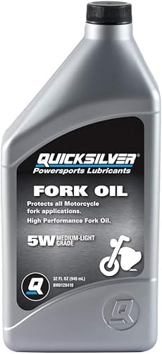 Quicksilver 8M0128410 Aceite de horquilla de motocicleta – 1 Qt.