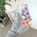Miagon Hart Back Hülle für Samsung Galaxy M32,Transparent Blumen Motiv Silikon Cover Bumper Handyhülle Durchsichtige Schutzhülle Case,Blau Pfingstrose