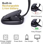 Clip on rechargeable music stand light, 8 LED reading lamp, 3 level brightness for eye protection, perfect for piano, orchestra, bookworms, crafts