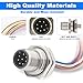 M12 Aviation Sensor Cable 8 Pin,Hamadap M12 Industrial Sensor Connector UnShielded Wire,A Coded 16mm Waterproof Front Mount Cable 0.2M 2 Sets (8-Pin,Straight,Male)