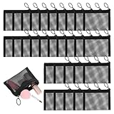 Limbeuuu 30 Pieces Mini Zipper Mesh Bags Nylon Small Zipper Pouch Mini Pouch Portable Beauty Purse Mesh Coin Purse for Travel Home Keychain Holder Makeup Cosmetic Storage(4 x 3 Inches,Black)