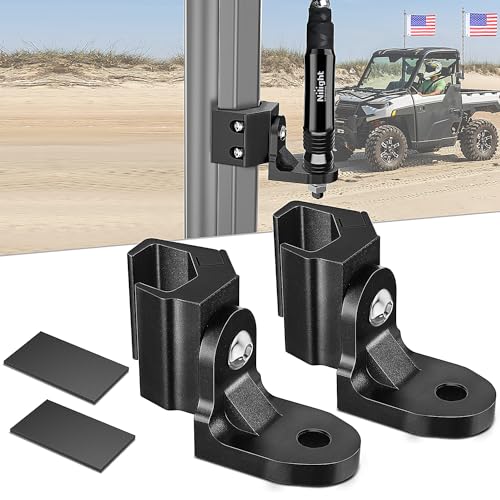 Image of Nilight UTV Whip Light Mount 2PCS for Polaris Can-Am with Pro-fit Cage