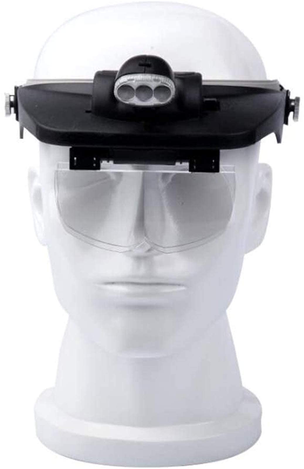 Lupa de diadema, lupa digital de mano, lupa de diadema reemplazable, lente HD, para hombre viejo, reparación de relojes de lectura con luz LED, lupa montada en la cabeza, lectura,