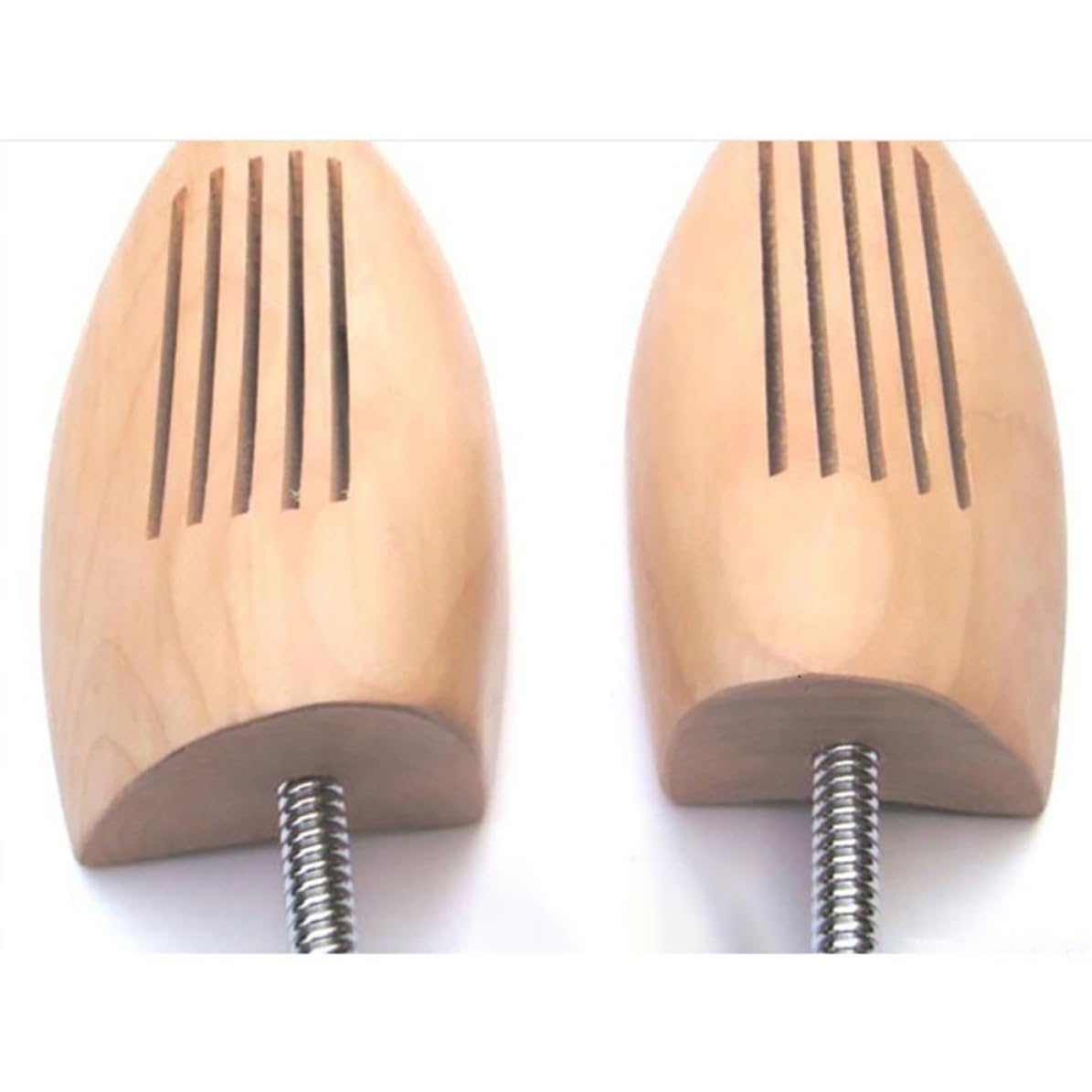 TOYANDONA 4 Pares de Hormas Ajustables de Madera y Metal para Zapatos, Diseño Resorte, Preventores de Arrugas para Hombre y Mujer, Talla 39-40