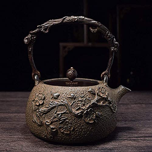 AWJ Tetera de Hierro Fundido de Estilo japonés con infusor de Hierro Tetera Saludable Tetera asiática de Hierro Fundido… - Imagen 3