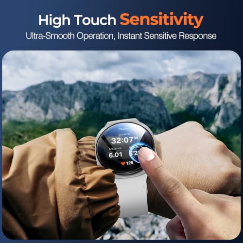 Image of LK 4Pack for Samsung Galaxy Watch 8 / Galaxy Watch 9 40mm Screen Protector | [Max Coverage] Top 9H Tempered Glass Perfectly Fit for Galaxy Watch 8 / 9 Screen Protector 40mm, HD Ultra-thin Easy Install